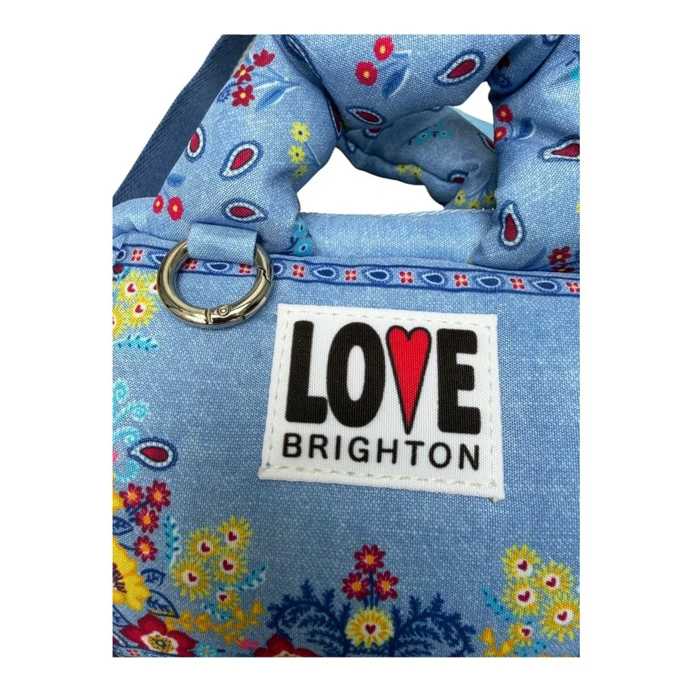 Brighton Love Bandana Floral Paisley BlueCrossbody Mini Purse, Brighton Bag